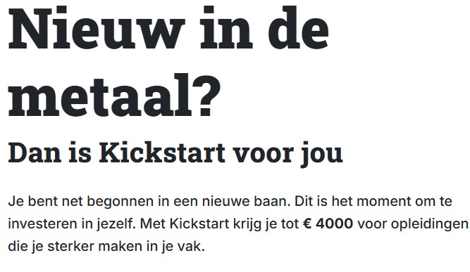 Gratis hydrauliekcursus met kickstartregeling van OOM