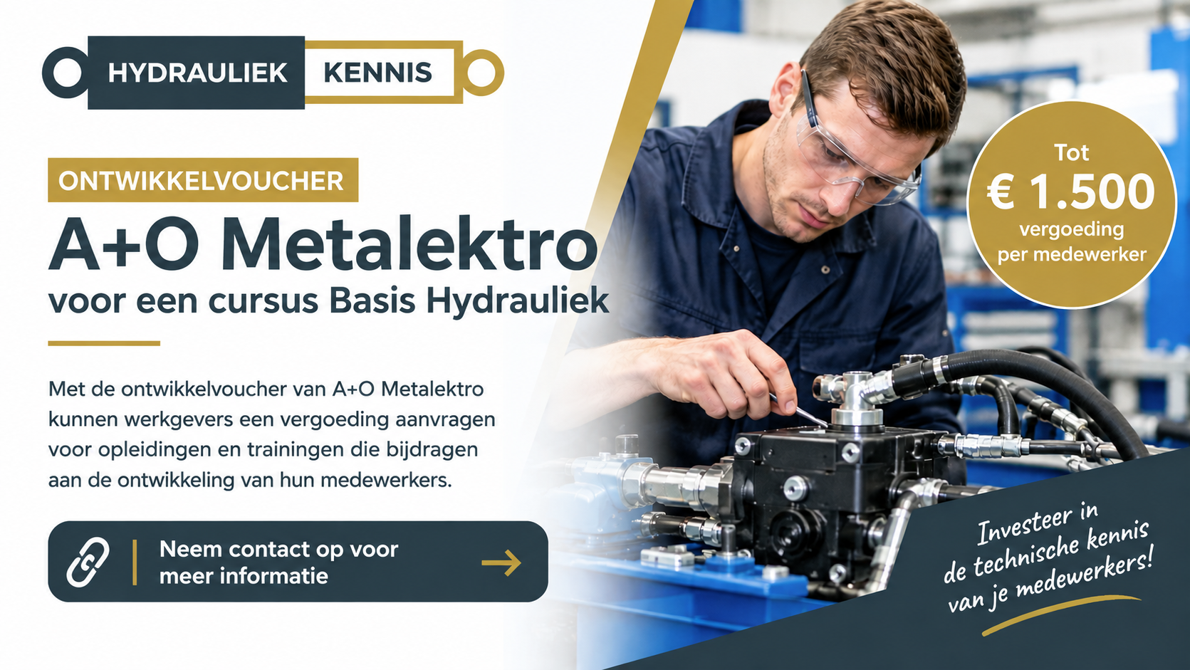 Ontwikkelvoucher A+O Metalektro voor cursus Hydrauliek